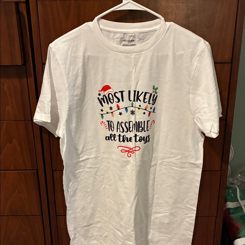 Goodfellow & Co White Holiday Graphic Tee
